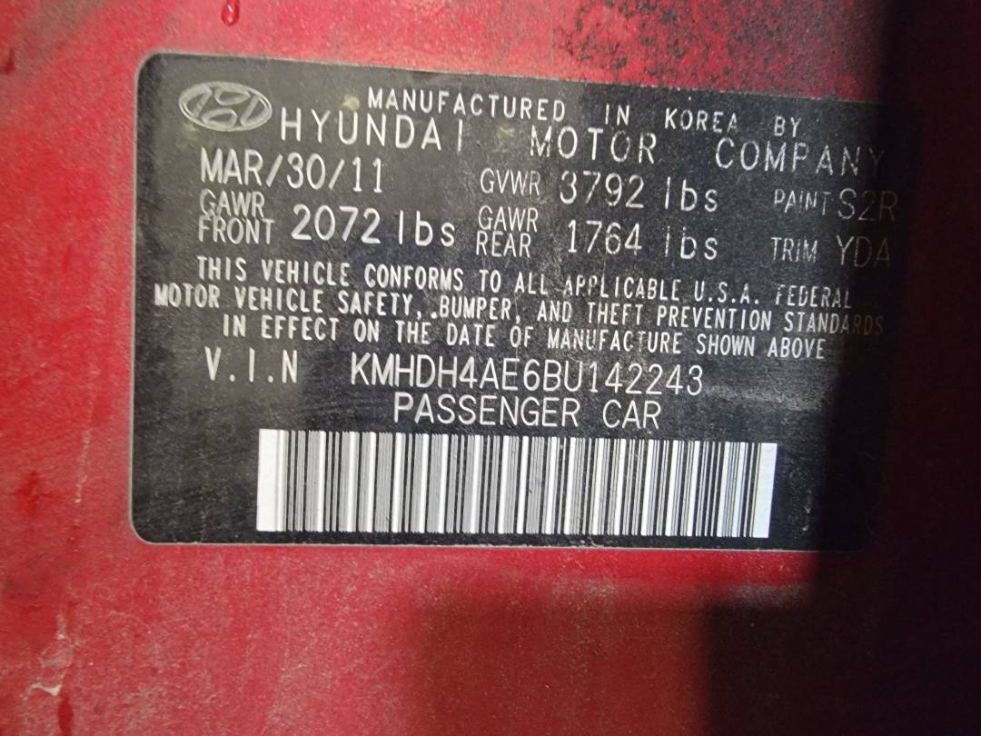 2011 HYUNDAI ELANTRA — 129977 Miles — Lot 40374744 — Main - Marhaba Auctions Used Cars - Image 8