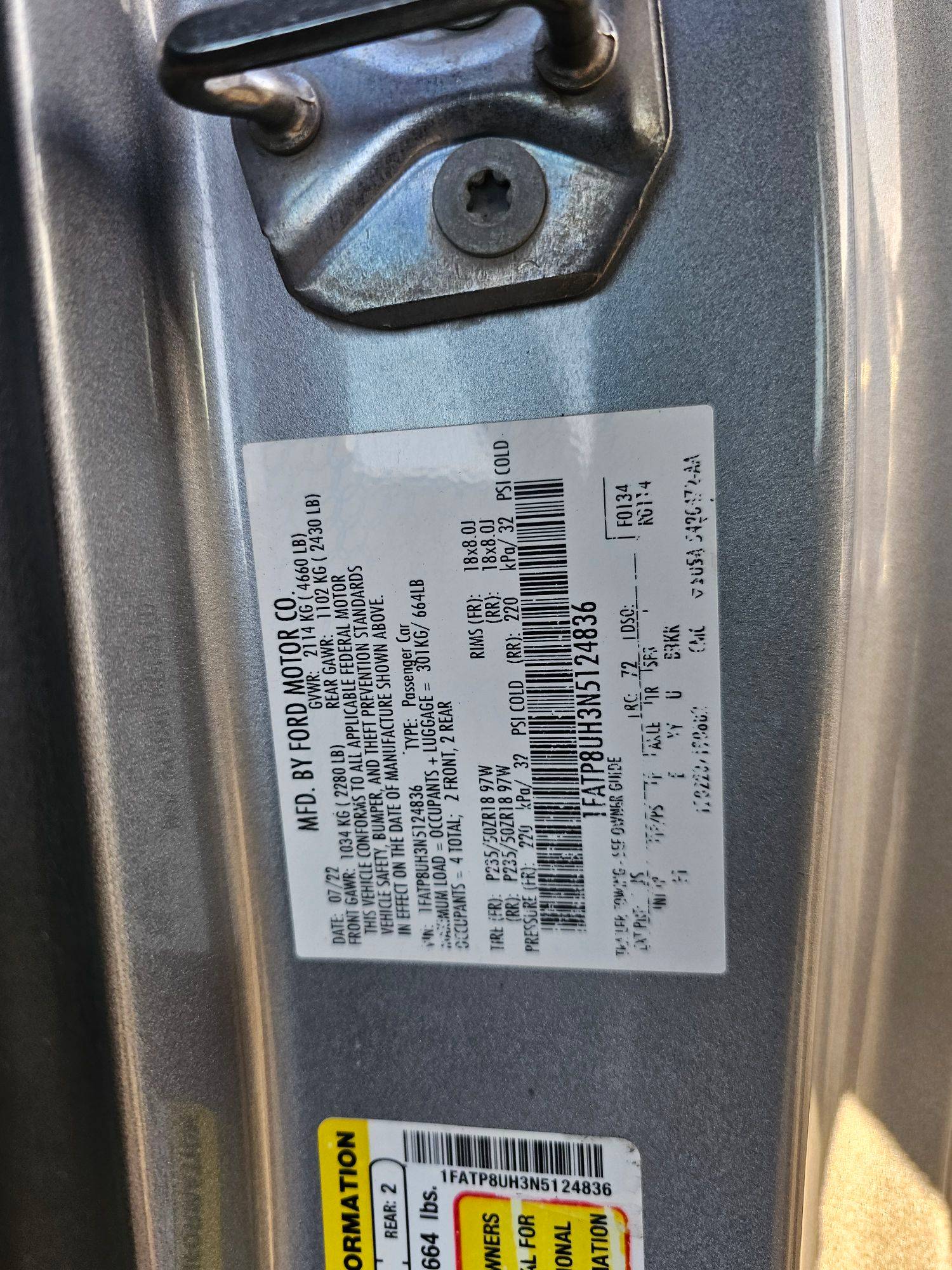 FORD MUSTANG 2022 - Marhaba Auction Used Cars - Image 10