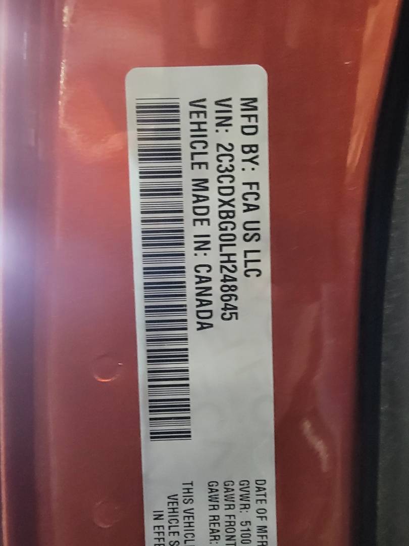 2020 DODGE CHARGER — 52013 Miles — Lot H248645 — Main - Marhaba Auctions Used Cars - Image 9