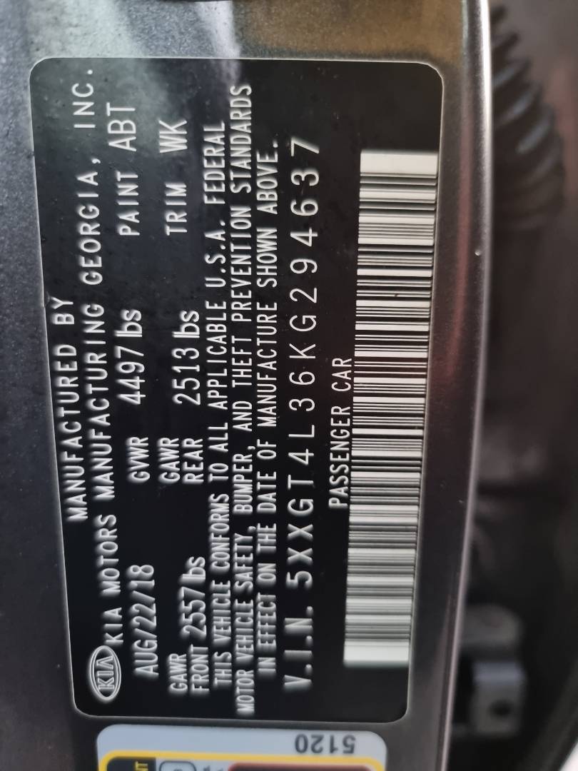 2019 KIA OPTIMA — 149279 Miles — Lot 94637 — Souq - Marhaba Auctions Used Cars - Image 9