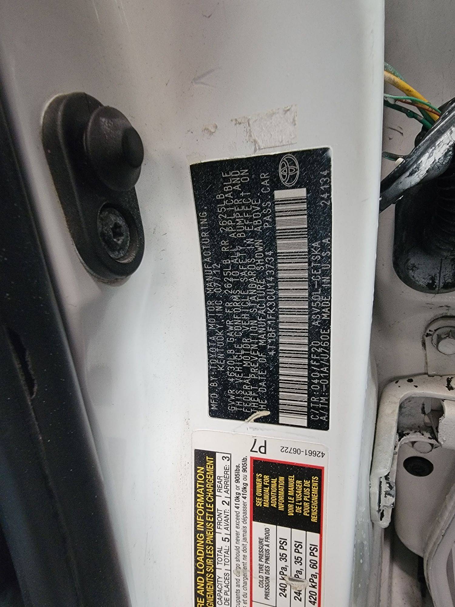 TOYOTA CAMRY 2012 - Marhaba Auction Used Cars - Image 10