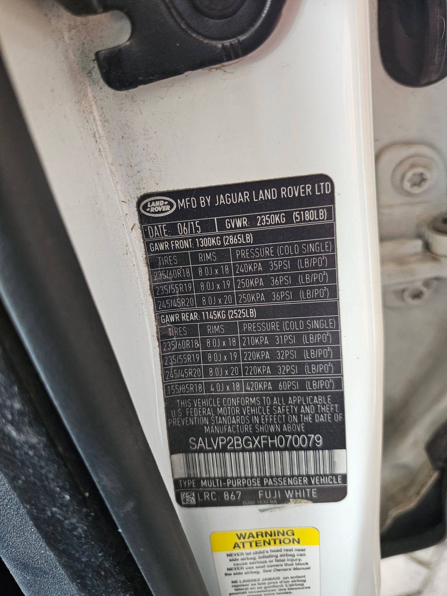 LAND ROVER RANGE ROVER EVOQUE 2015 - Marhaba Auction Used Cars - Image 8