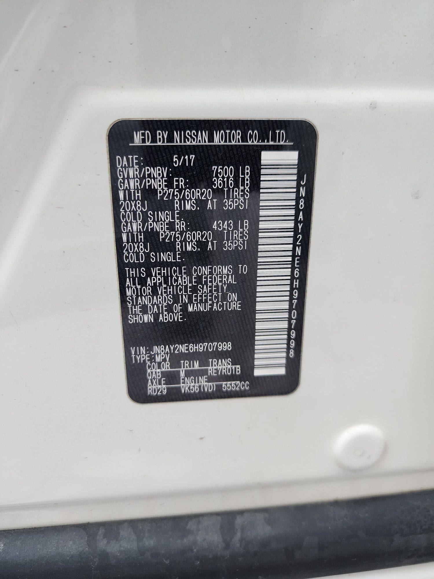 NISSAN ARMADA 2017 - Marhaba Auction Used Cars - Image 11