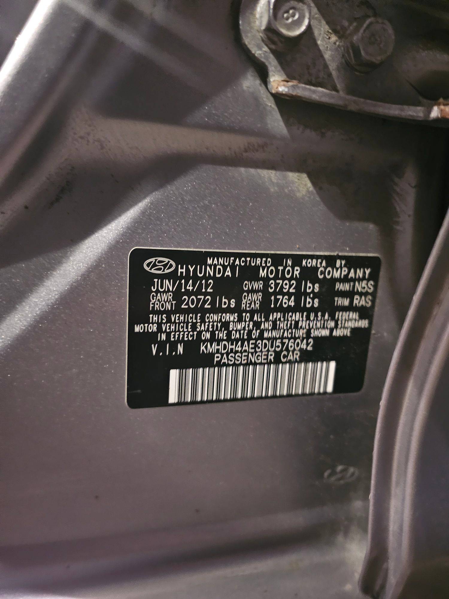 2013 HYUNDAI ELANTRA — 151557 Miles — Lot 67456405 — Main - Marhaba Auctions Used Cars - Image 9