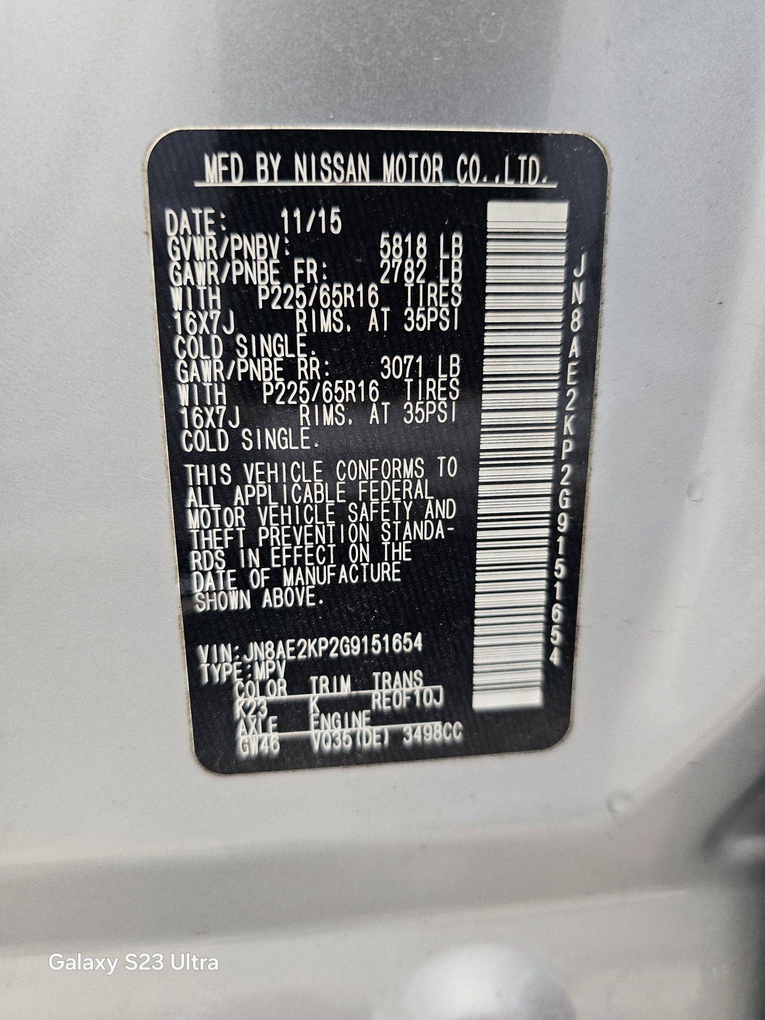 NISSAN QUEST 2016 - Marhaba Auction Used Cars - Image 10