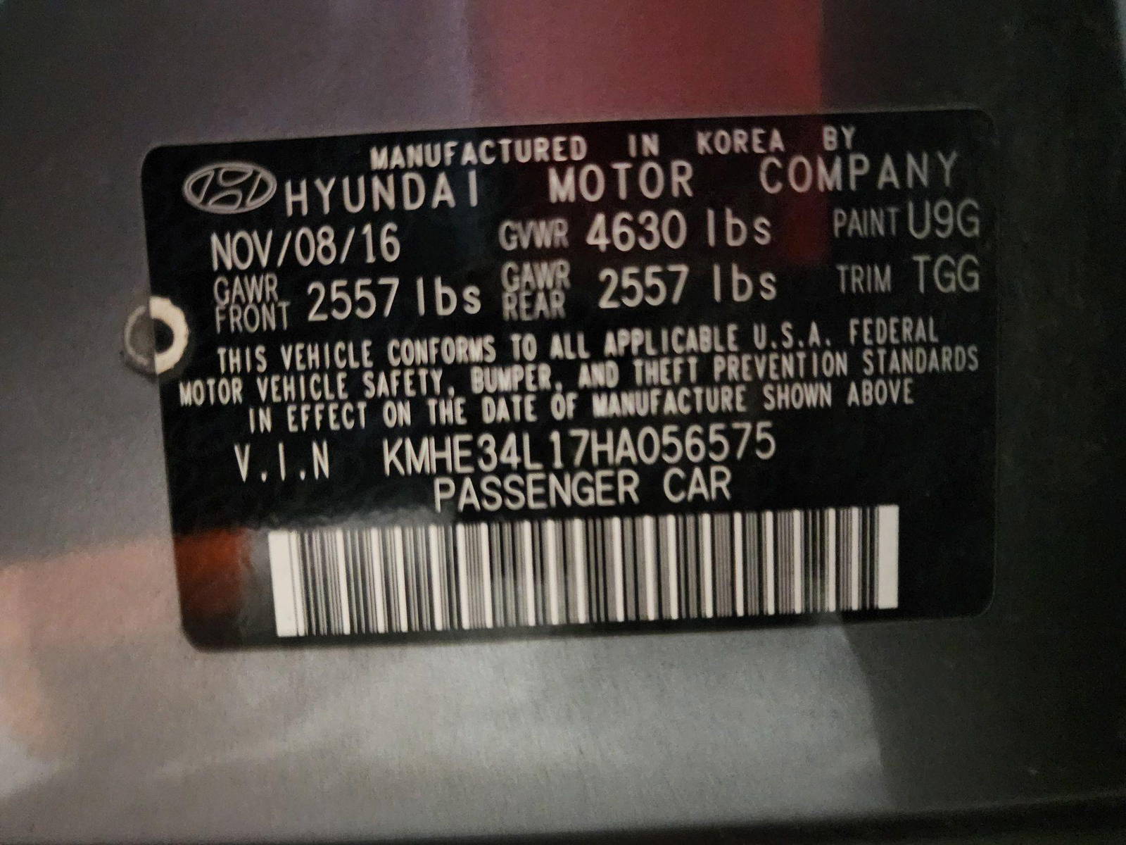 2017 HYUNDAI SONATA — 149650 Miles — Lot 59674714 — Al Quoz - Marhaba Auctions Used Cars - Image 14
