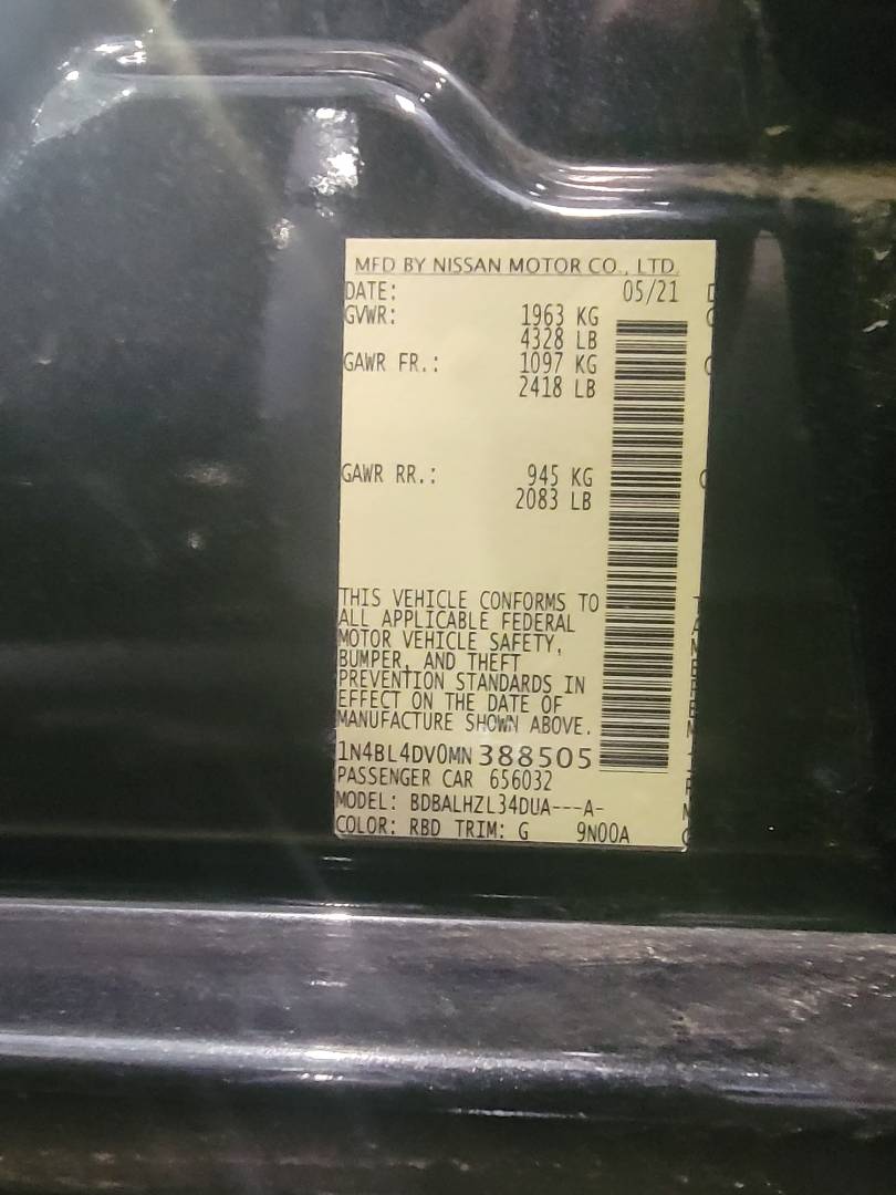 2021 NISSAN ALTIMA — 71710 Miles — Lot MN388505 — Main - Marhaba Auctions Used Cars - Image 8
