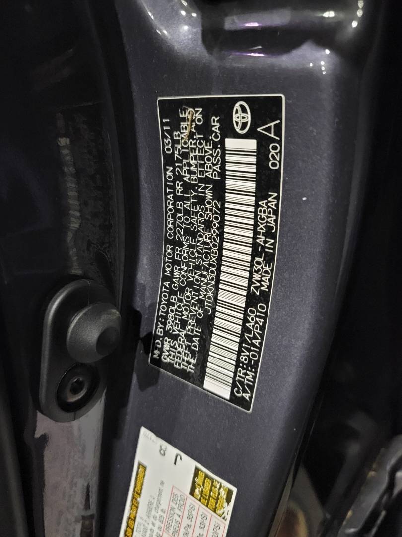 2011 TOYOTA PRIUS — 140238 Miles — Lot DUXB0299072 — Main - Marhaba Auctions Used Cars - Image 9