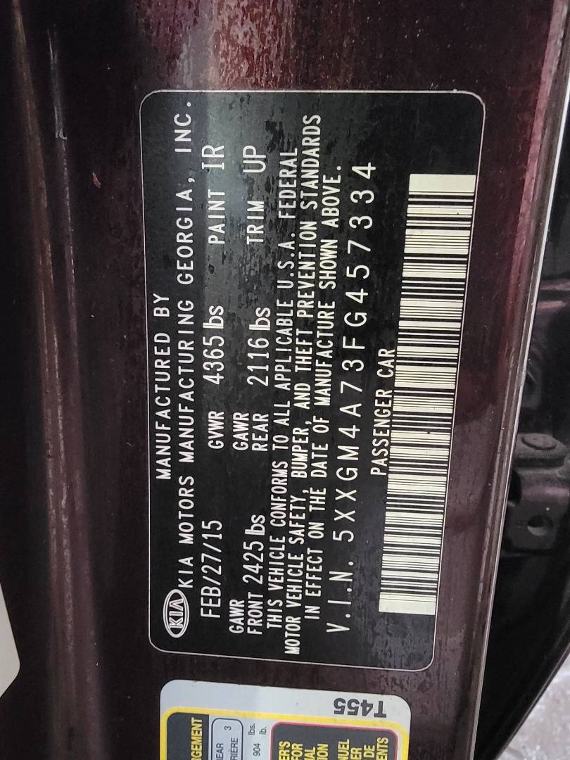 2015 KIA OPTIMA — 185097 Miles — Lot 47683234 — Main - Marhaba Auctions Used Cars - Image 9