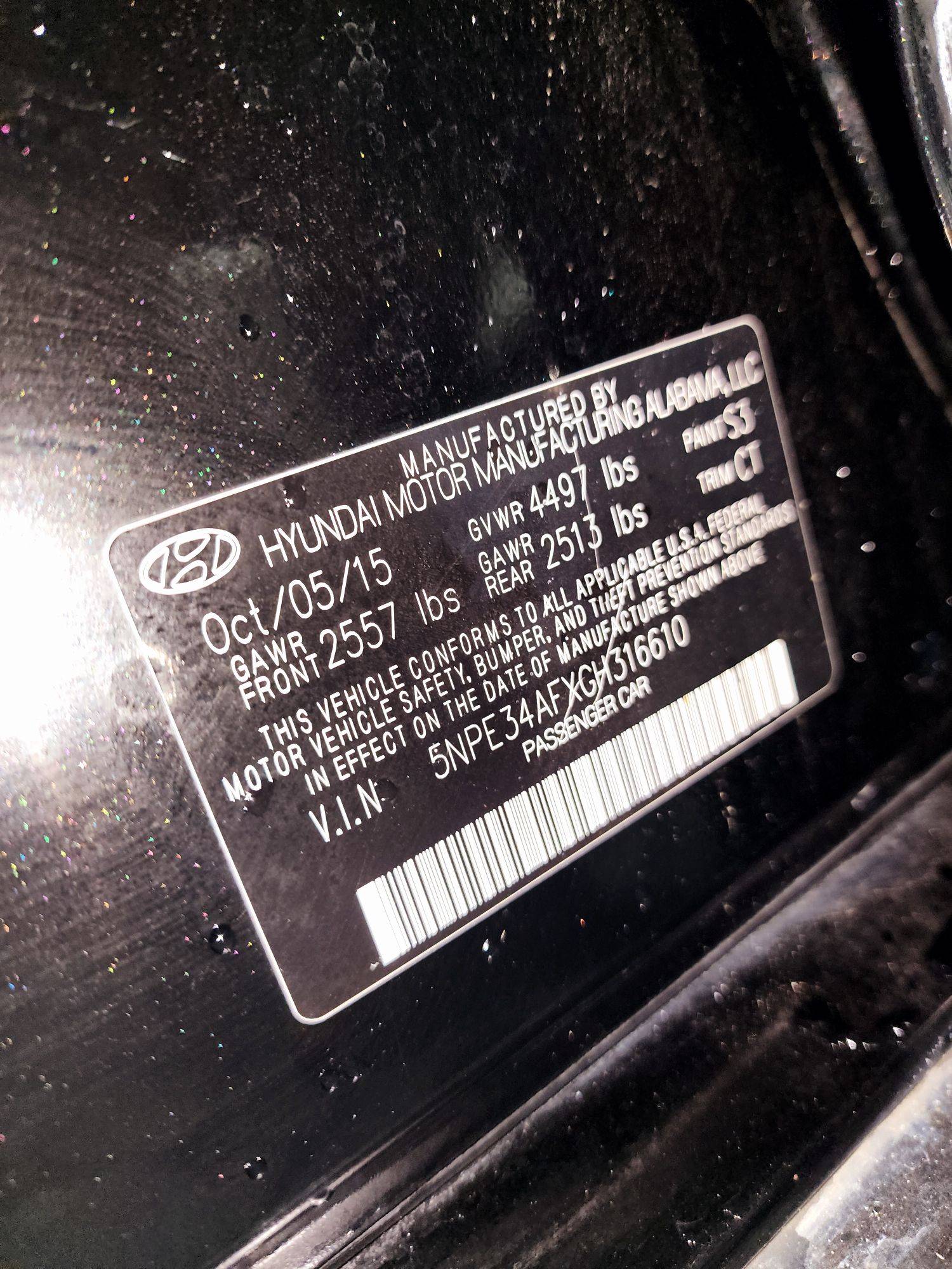 2016 HYUNDAI SONATA — 141542 Miles — Lot 4AFXGH316610 — Souq - Marhaba Auctions Used Cars - Image 9