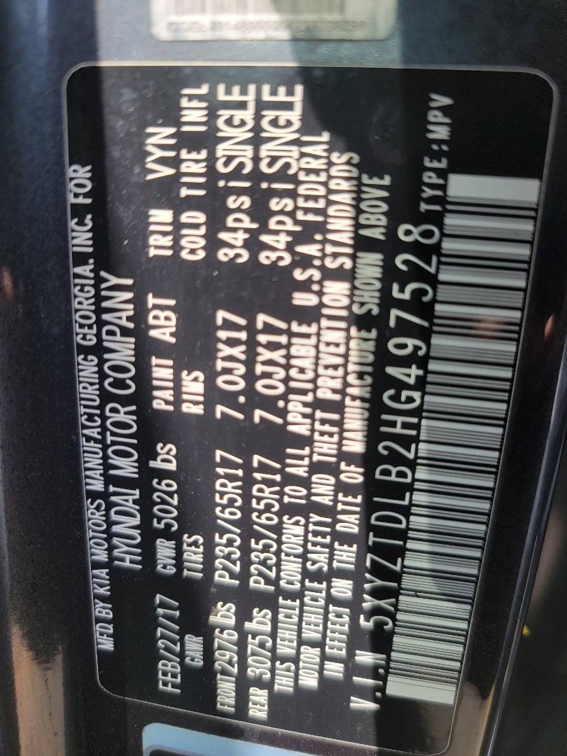 2017 HYUNDAI SANTA FE SPORT — 155164 Miles — Lot HG497528 - Marhaba Auctions Used Cars - Image 3