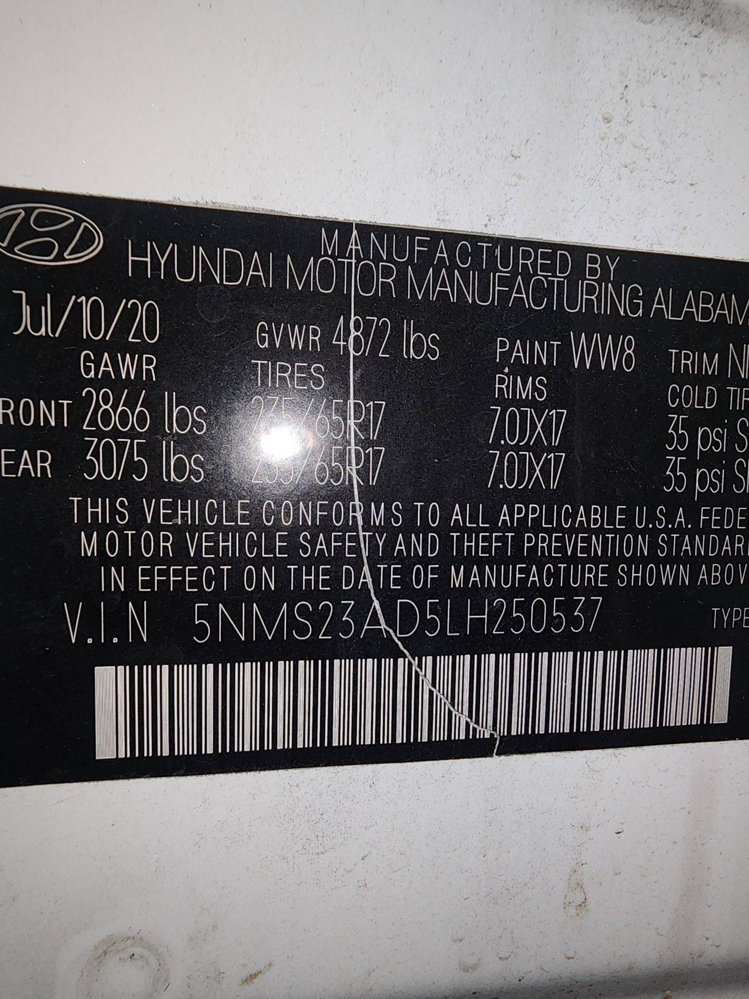 HYUNDAI SANTA FE 2020 - Marhaba Auction Used Cars - Image 7