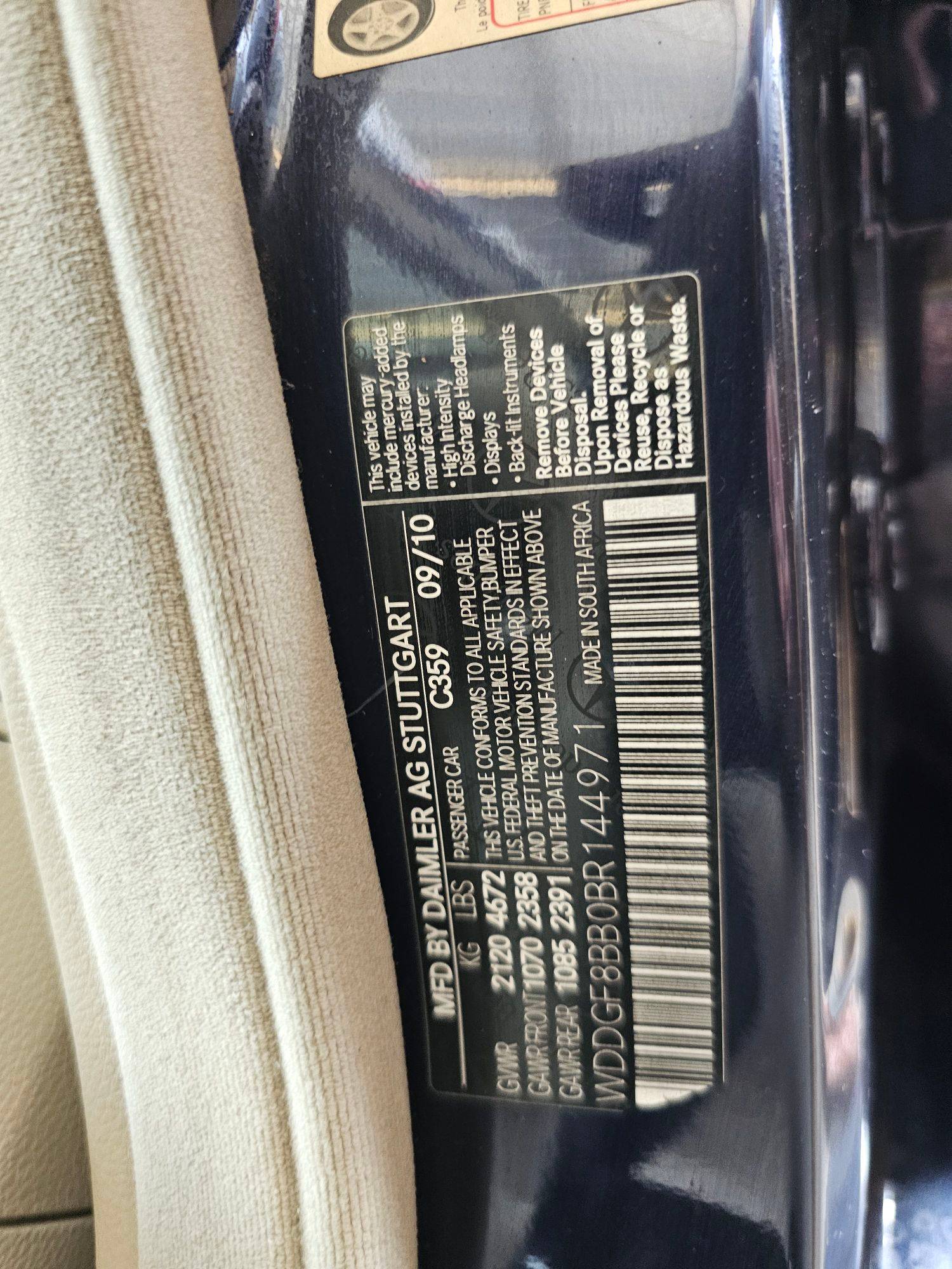 MERCEDES BENZ C300 2011 - Marhaba Auction Used Cars - Image 9