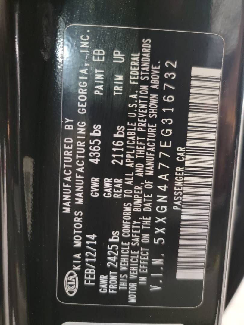 2014 KIA OPTIMA — 150360 Miles — Lot 38312891 - Marhaba Auctions Used Cars - Image 11