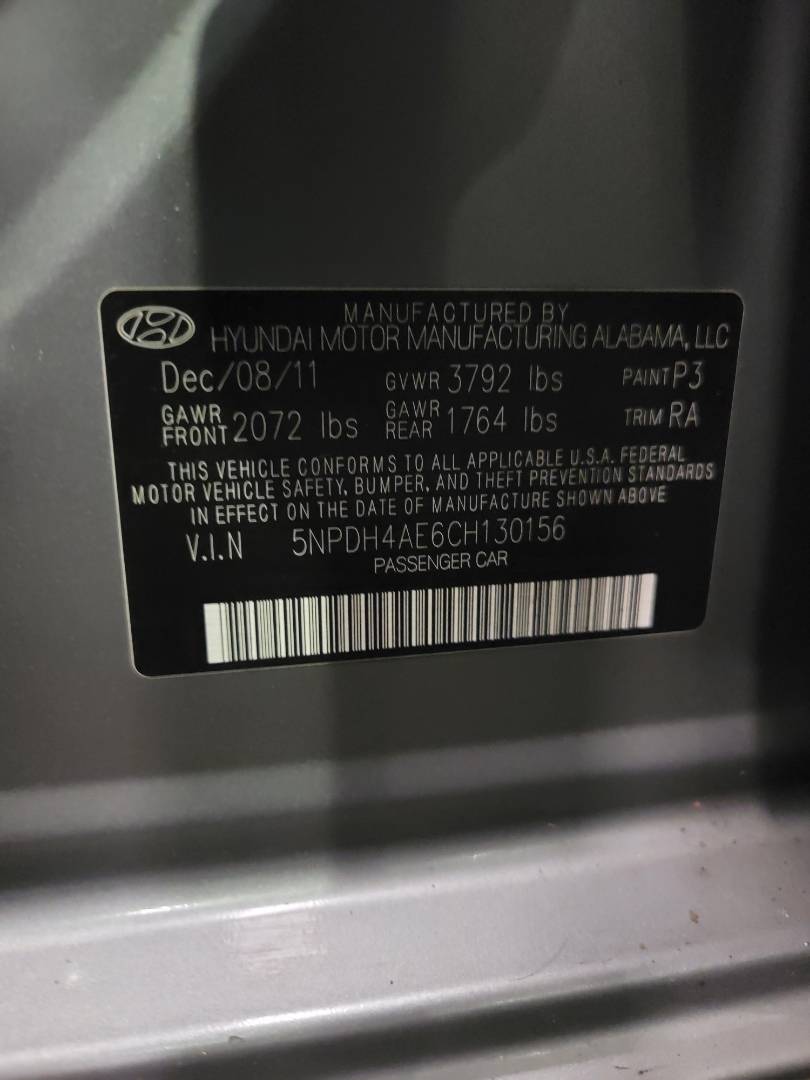 2012 HYUNDAI ELANTRA — 225496 Miles — Lot E6CH130156 — Main - Marhaba Auctions Used Cars - Image 10
