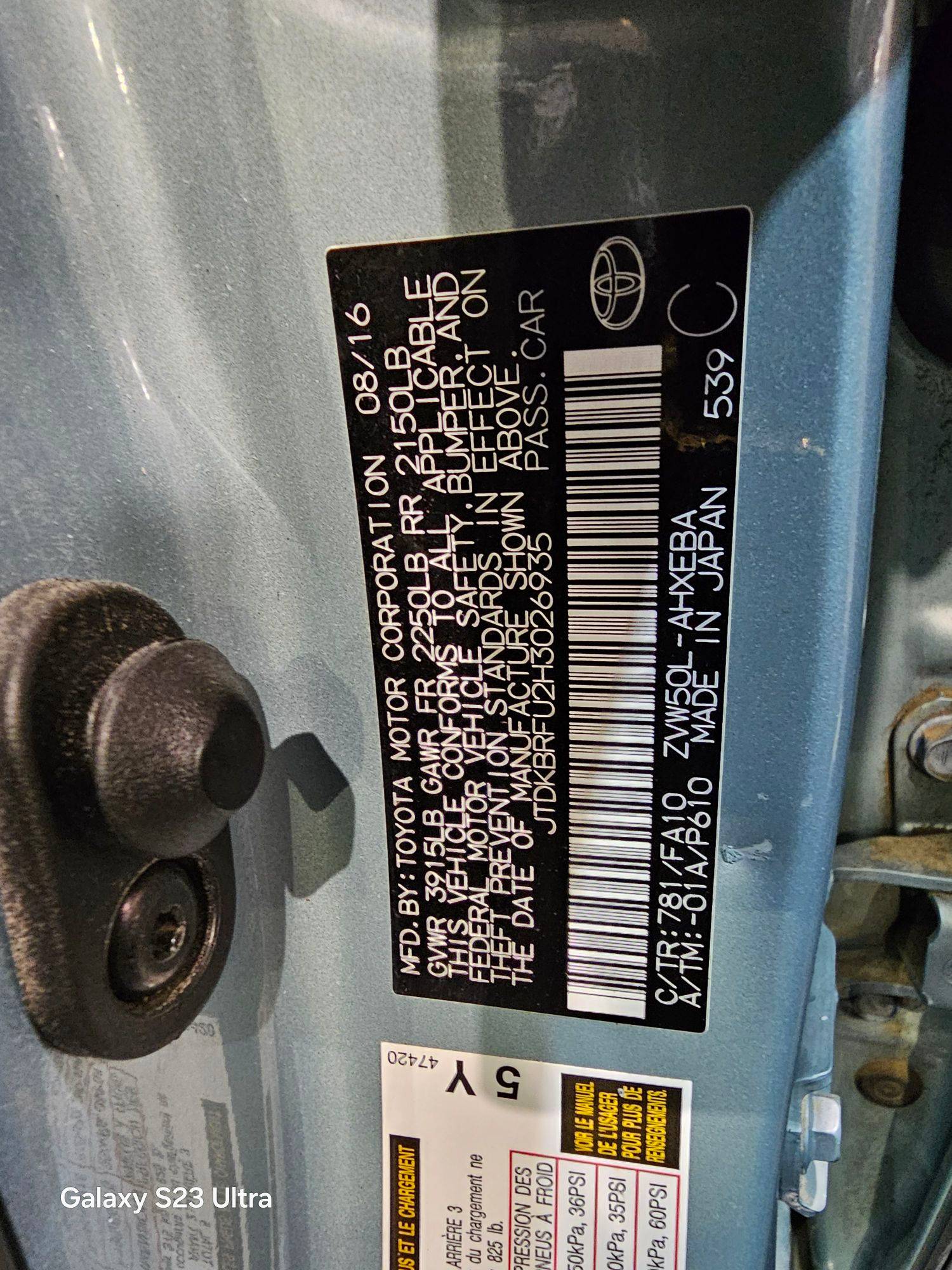 TOYOTA PRIUS 2017 - Marhaba Auction Used Cars - Image 11