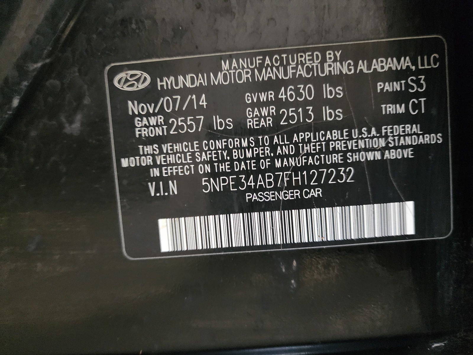 2015 HYUNDAI SONATA — 134055 Miles — Lot 27232 — Al Quoz - Marhaba Auctions Used Cars - Image 10