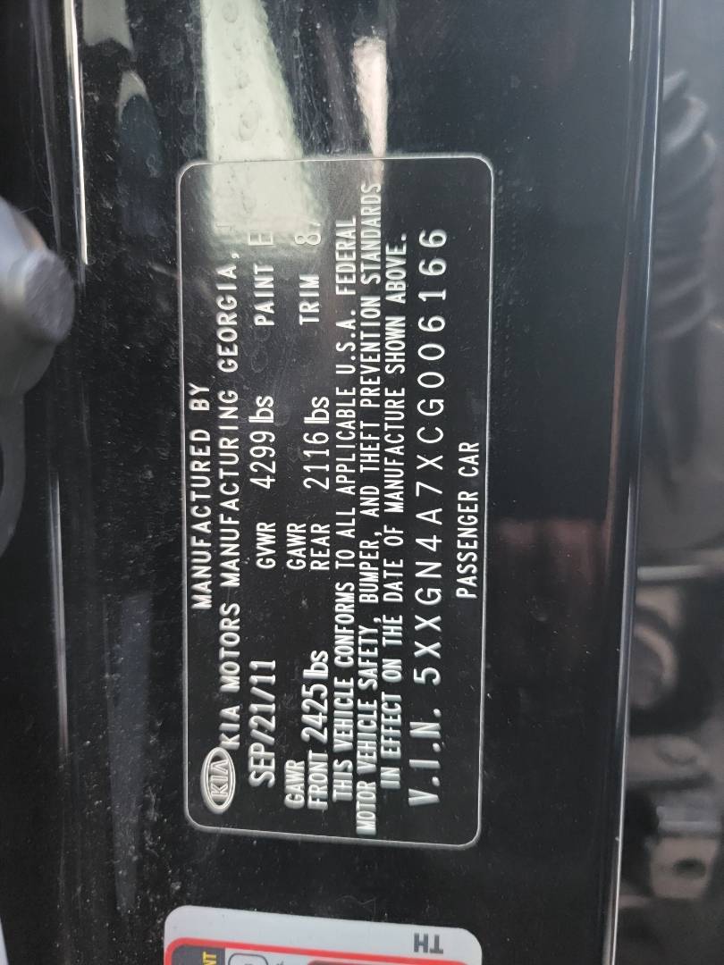 2012 KIA OPTIMA — 140072 Miles — Lot 38432034 - Marhaba Auctions Used Cars - Image 10