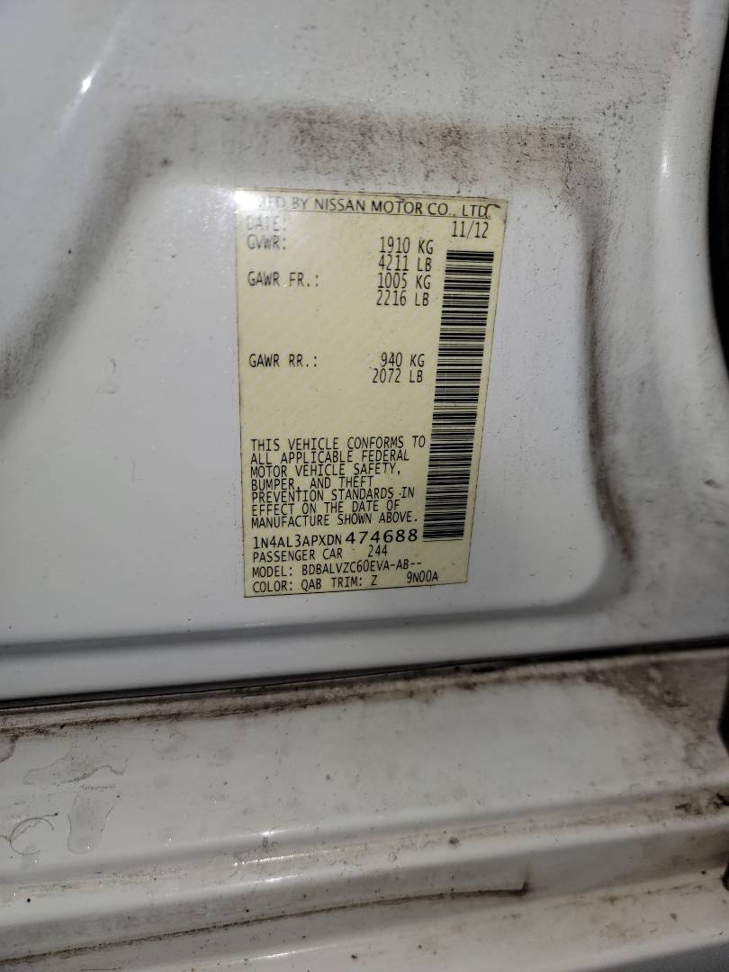 2013 NISSAN ALTIMA — 206064 Miles — Lot 66707773 - Marhaba Auctions Used Cars - Image 11