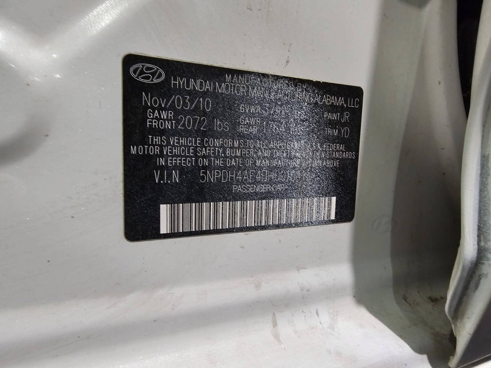 HYUNDAI ELANTRA 2011 - Marhaba Auction Used Cars - Image 9