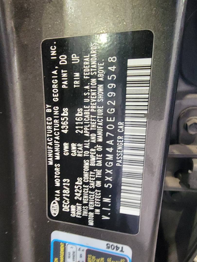 2014 KIA OPTIMA — 210578 Miles — Lot 299548 — Main - Marhaba Auctions Used Cars - Image 10