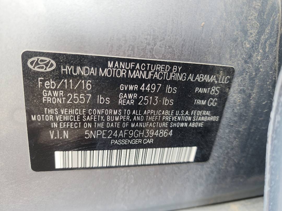 2016 HYUNDAI SONATA — 97141 Miles — Lot 41877854 — Main - Marhaba Auctions Used Cars - Image 4