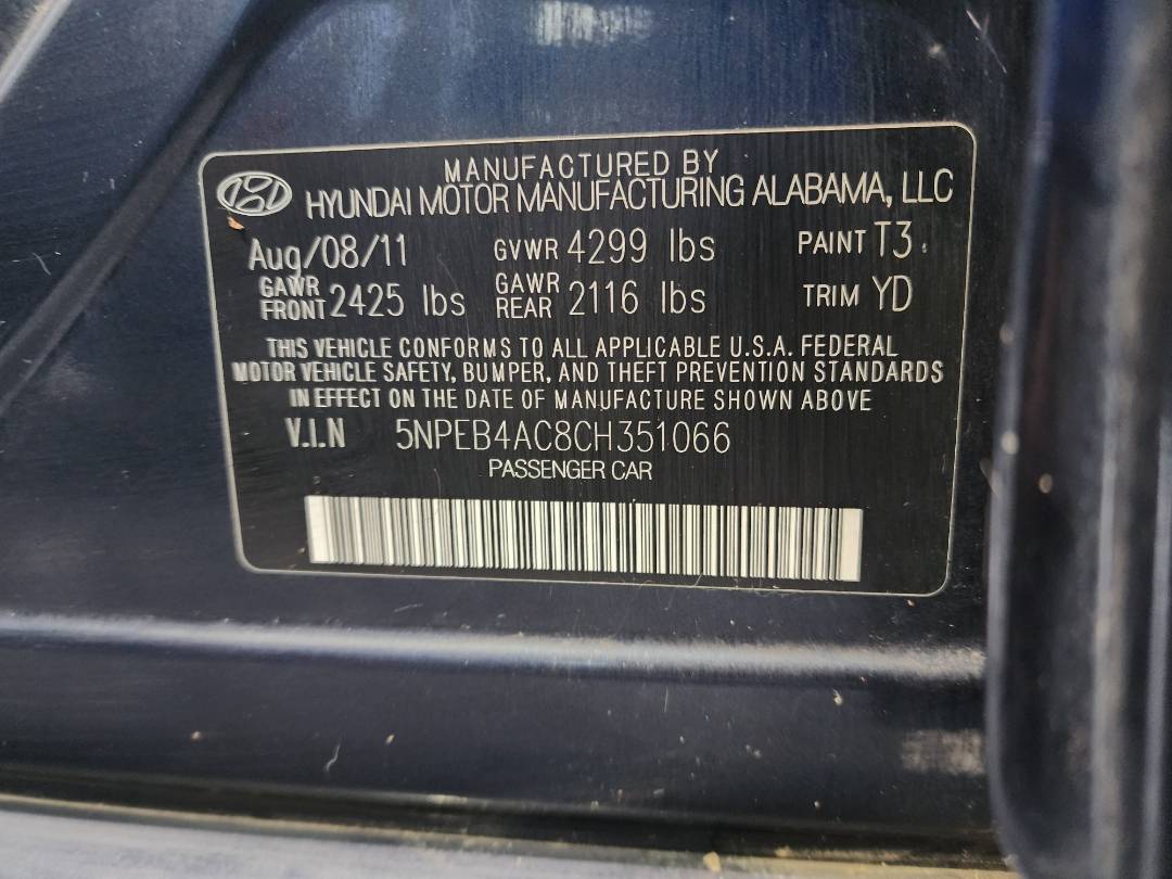 2012 HYUNDAI SONATA — 130150 Miles — Lot 38476710 — Souq - Marhaba Auctions Used Cars - Image 12