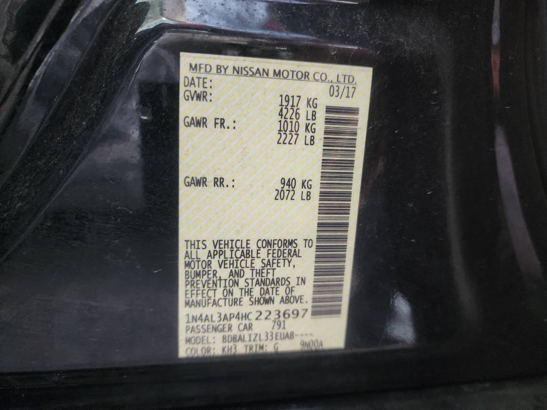 2017 NISSAN ALTIMA — 178470 Miles — Lot 82516413 — Main - Marhaba Auctions Used Cars - Image 4