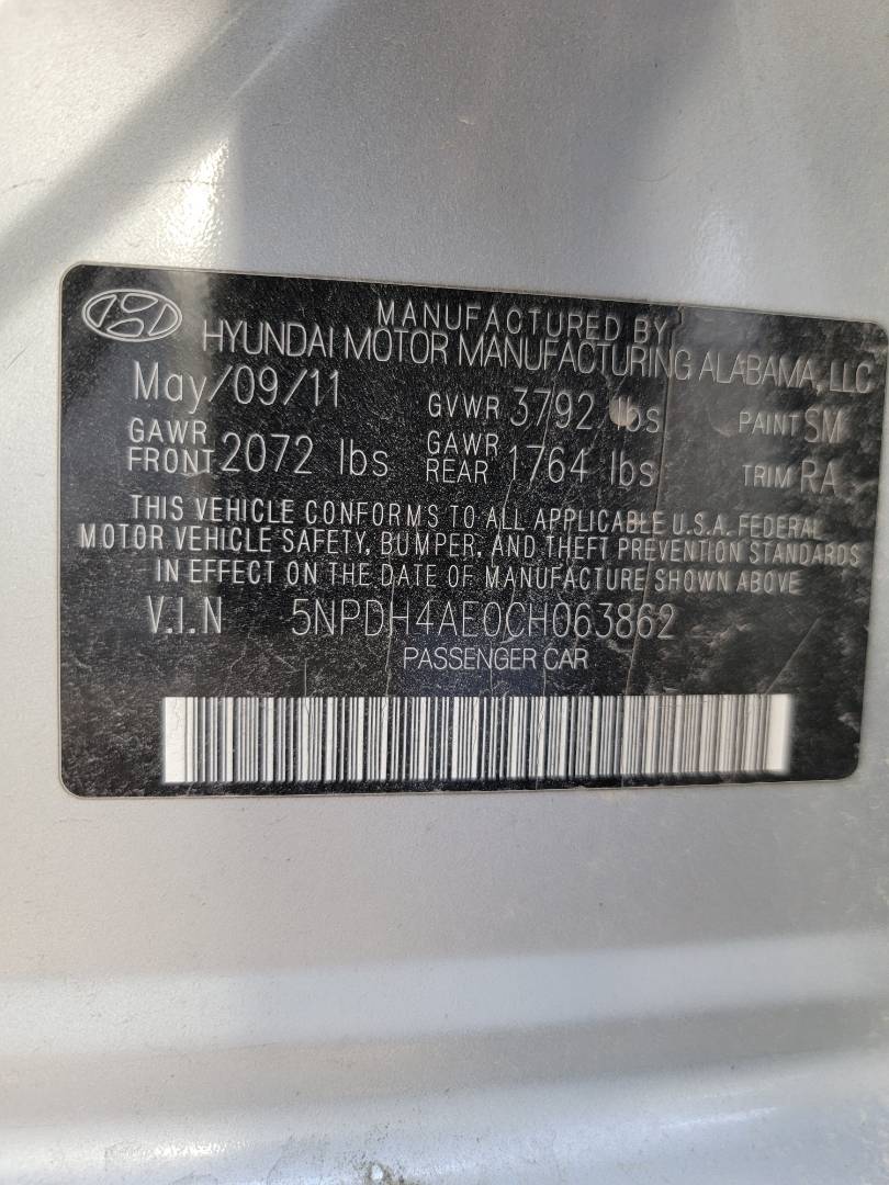 2012 HYUNDAI ELANTRA — 165832 Miles — Lot 75118483 - Marhaba Auctions Used Cars - Image 8