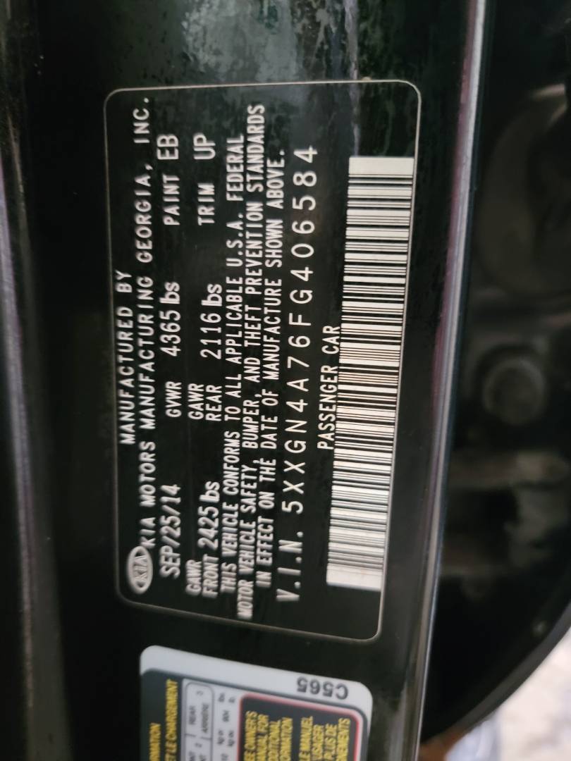 2015 KIA OPTIMA — 150185 Miles — Lot 6FG406584 — Main - Marhaba Auctions Used Cars - Image 10