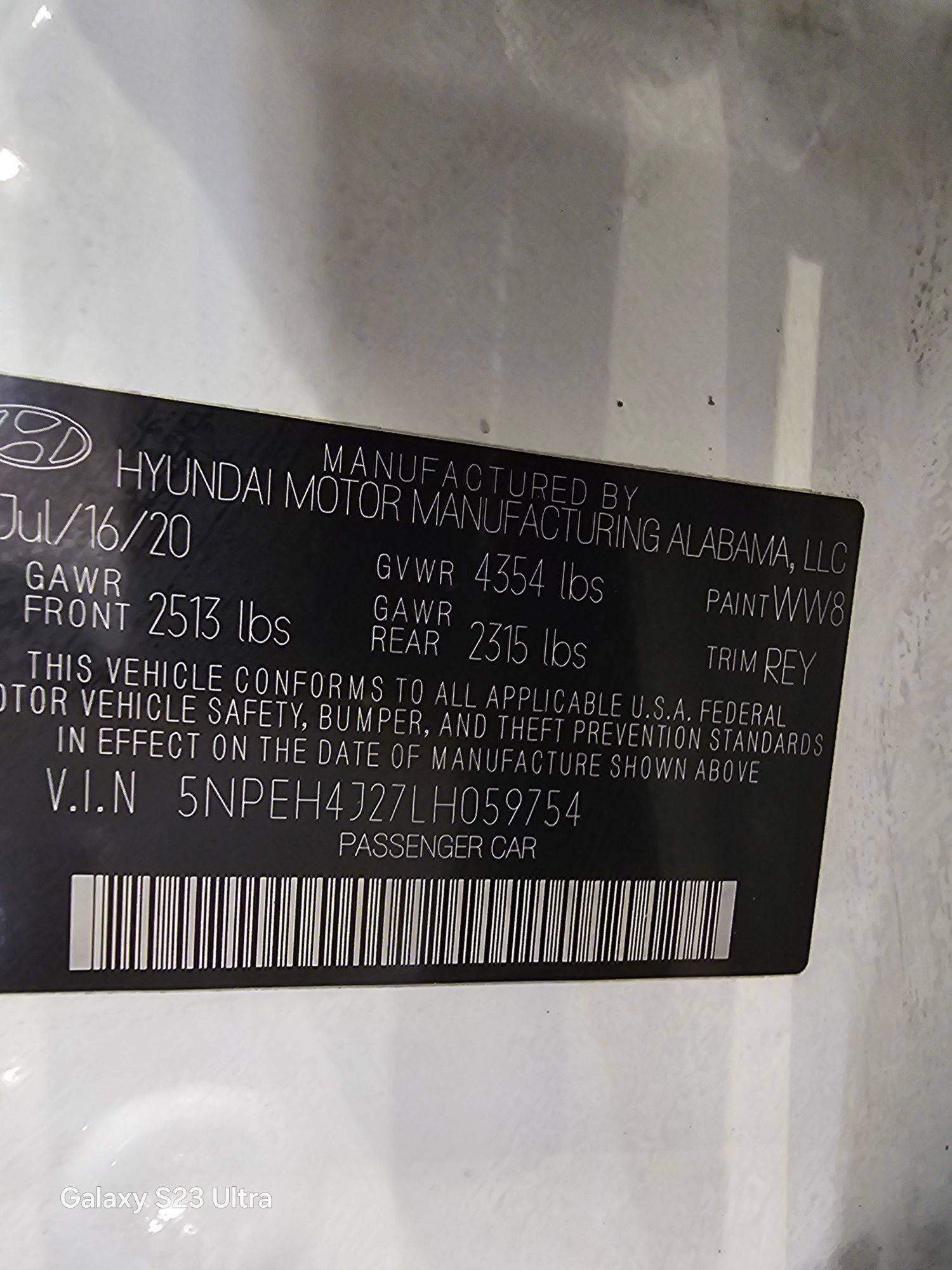 HYUNDAI SONATA 2020 - Marhaba Auction Used Cars - Image 11