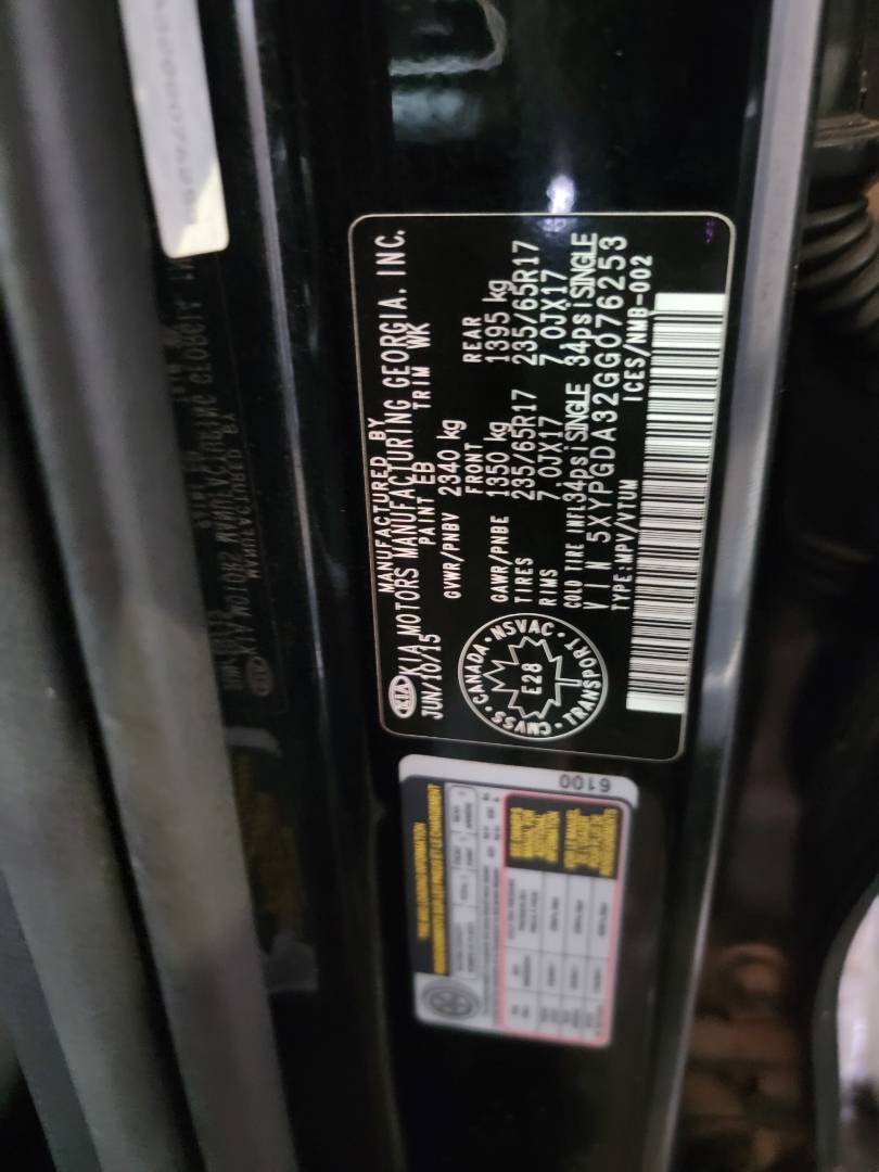 KIA SORENTO 2016 - Marhaba Auction Used Cars - Image 9