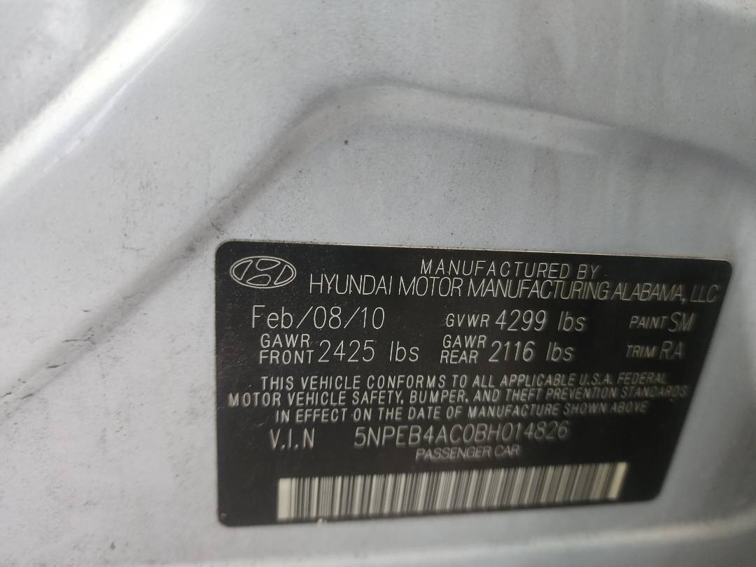 2011 HYUNDAI SONATA — 159117 Miles — Lot 39263394 - Marhaba Auctions Used Cars - Image 4