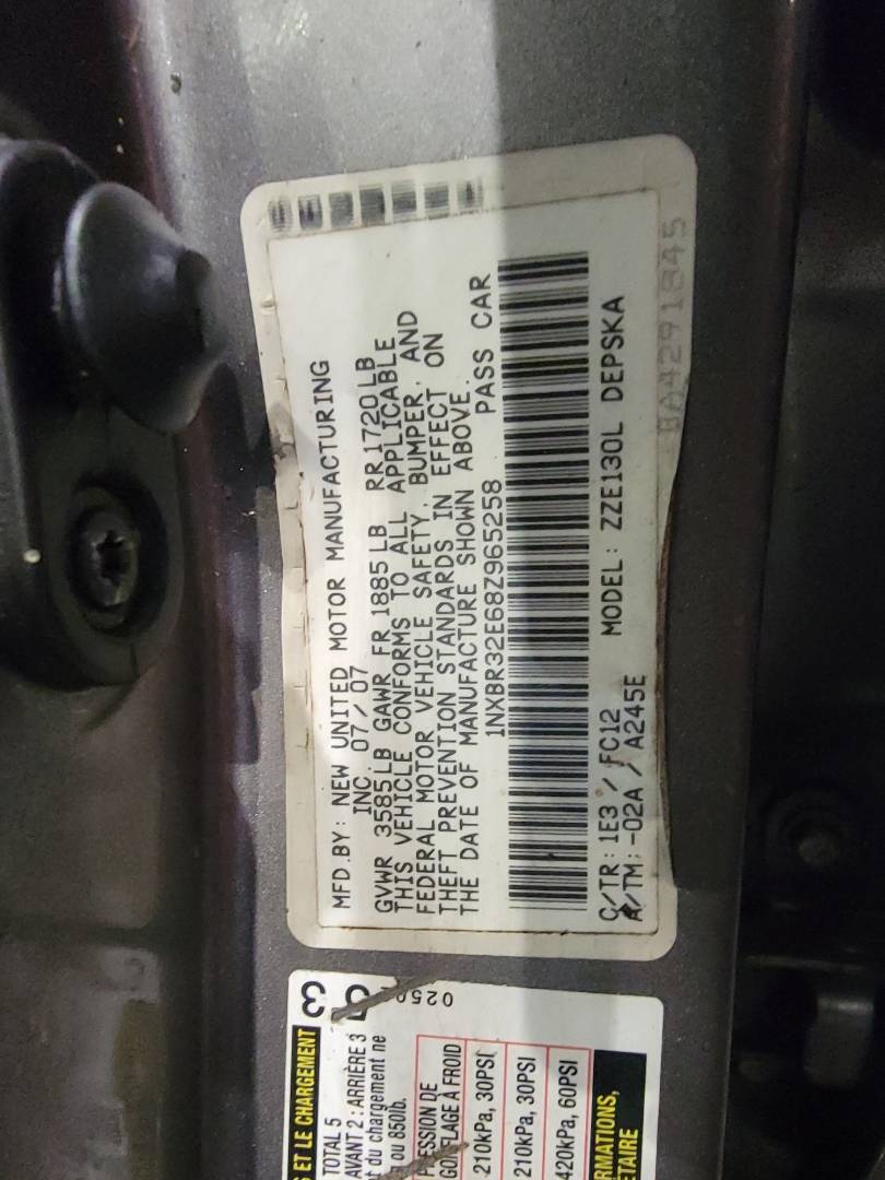 2008 TOYOTA COROLLA — 299999 Miles — Lot 8Z965258 — Main - Marhaba Auctions Used Cars - Image 9