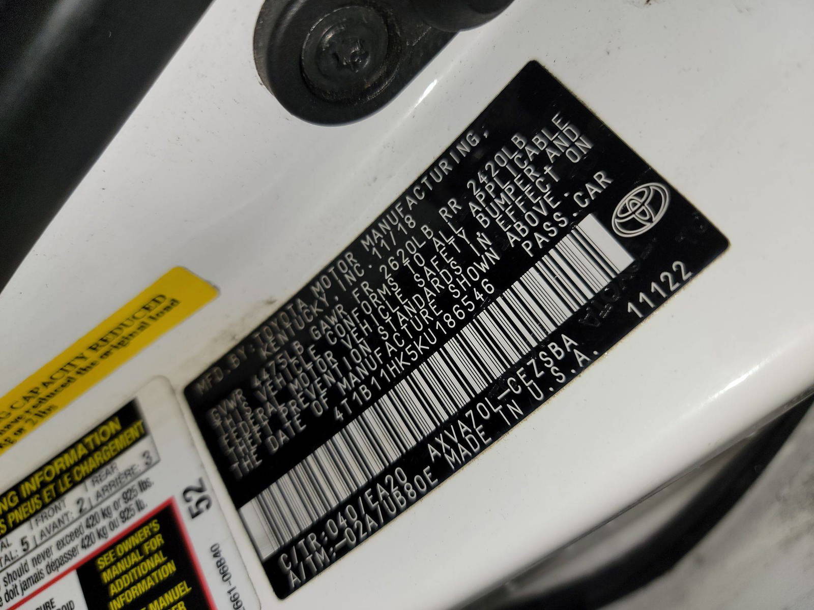 TOYOTA CAMRY 2019 - Marhaba Auction Used Cars - Image 9