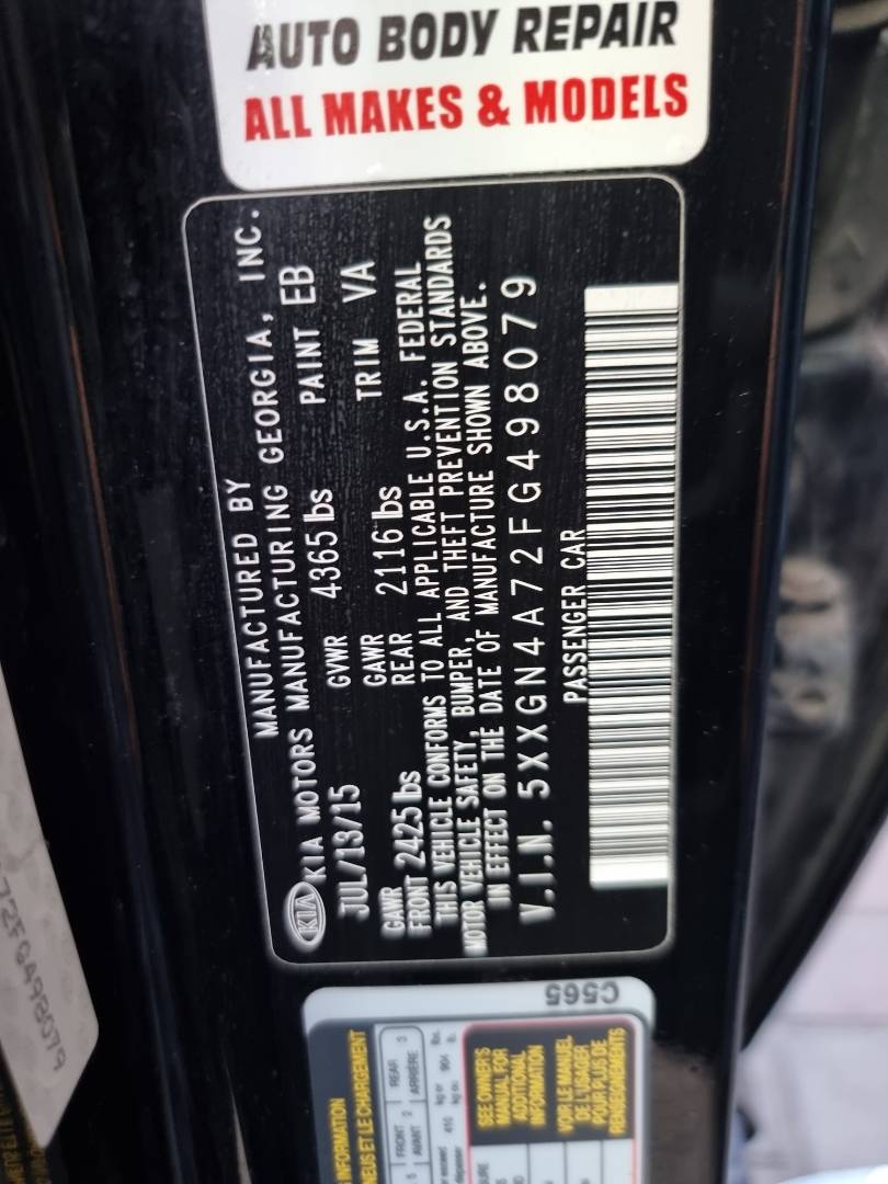2015 KIA OPTIMA — 177476 Miles — Lot 215478 — Ind. 12 - Marhaba Auctions Used Cars - Image 9