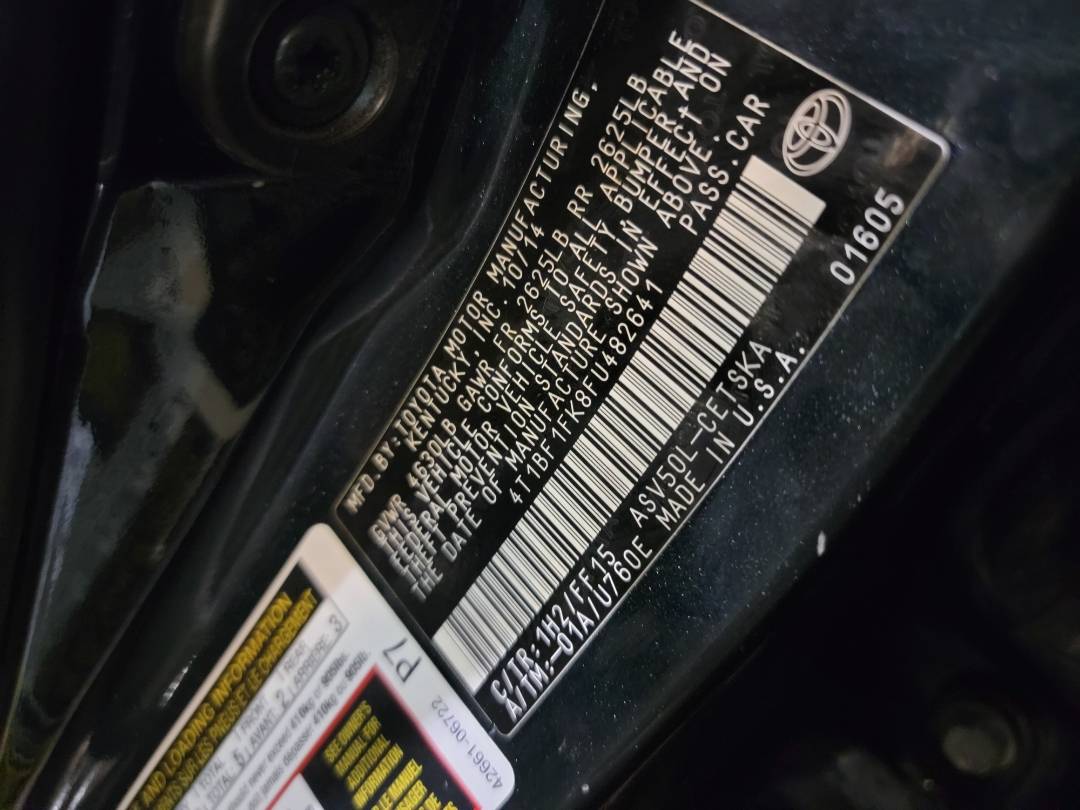 2015 TOYOTA CAMRY — 186515 Miles — Lot FU482641 — Main - Marhaba Auctions Used Cars - Image 7