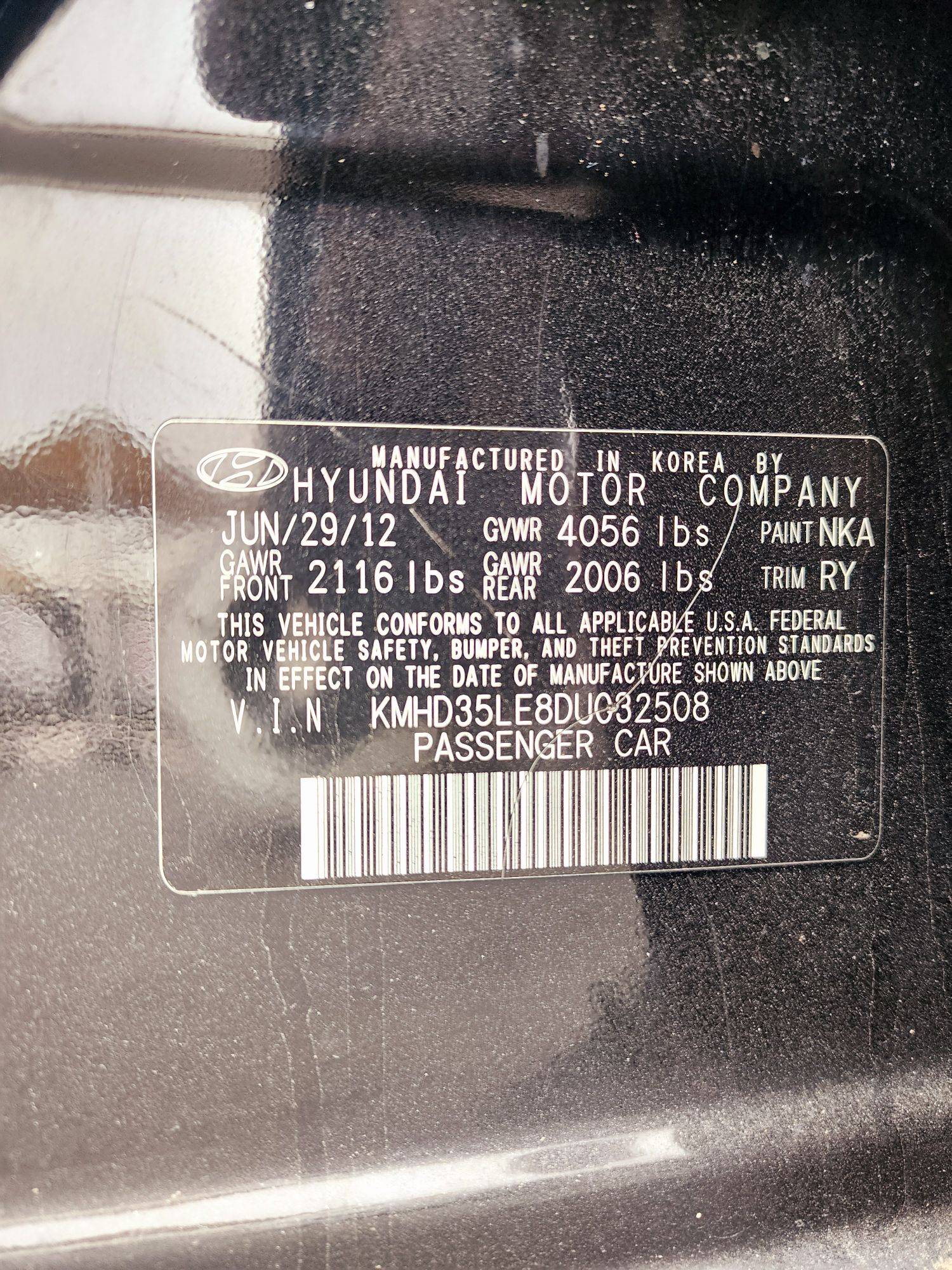 2013 HYUNDAI ELANTRA GT — 181021 Miles — Lot 8DU032508 — Souq - Marhaba Auctions Used Cars - Image 9