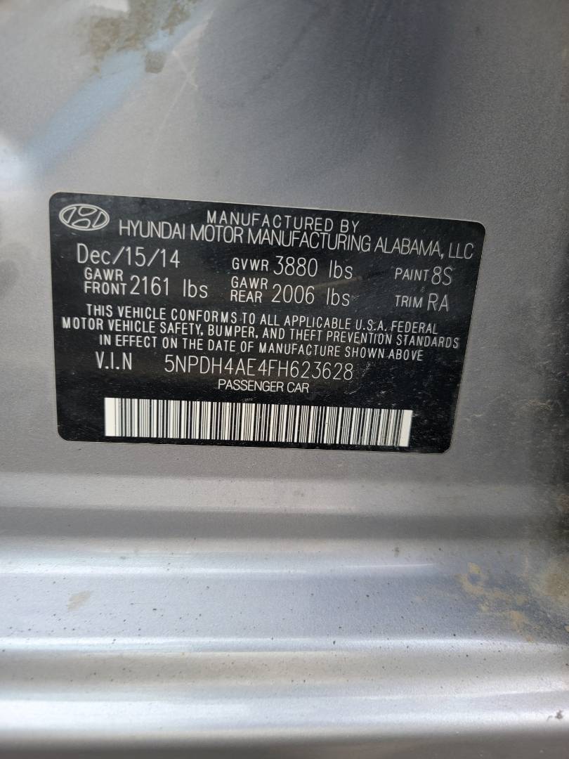 2015 HYUNDAI ELANTRA — 207260 Miles — Lot FH623628 — Main - Marhaba Auctions Used Cars - Image 10