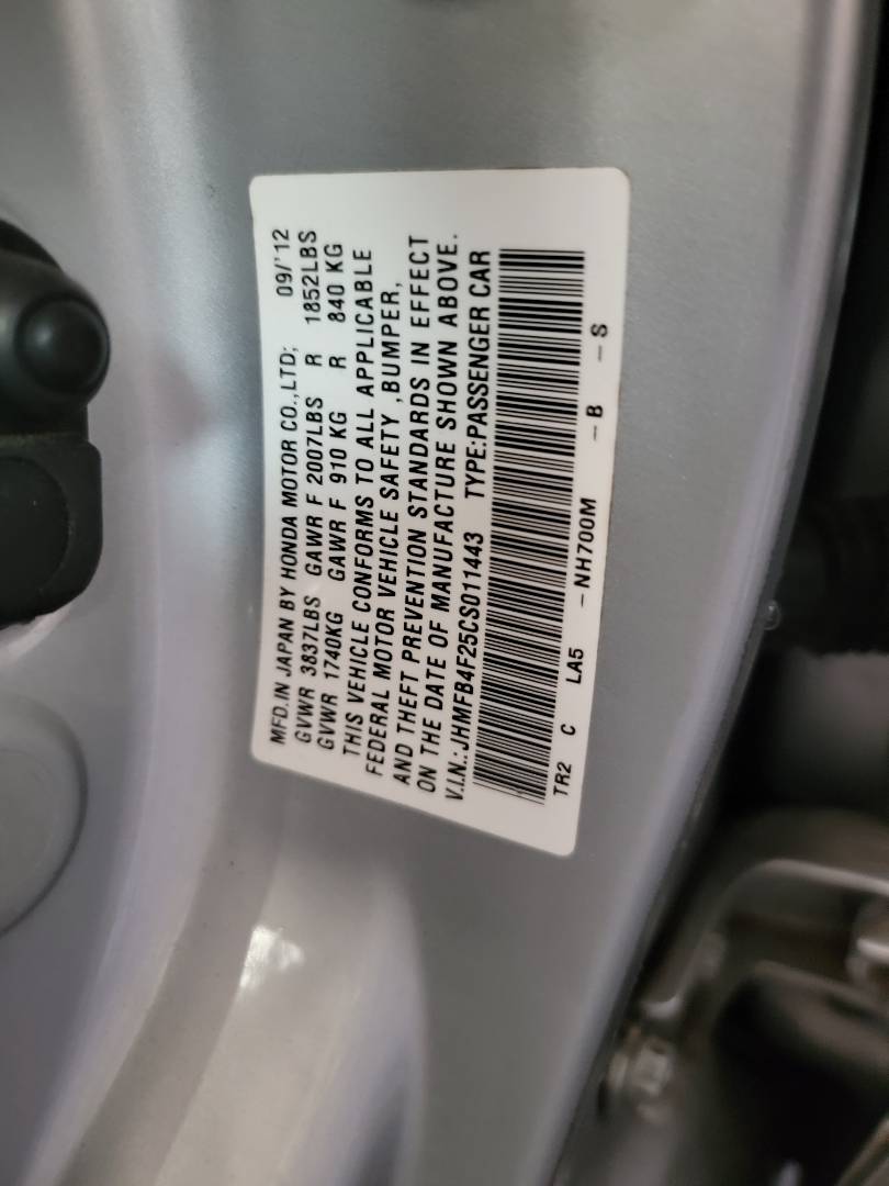 2012 HONDA CIVIC — 136617 Miles — Lot 80665283 - Marhaba Auctions Used Cars - Image 9