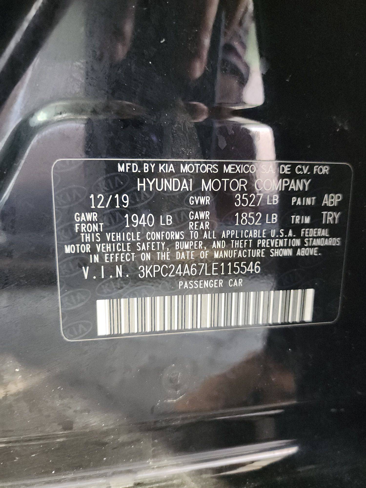 2020 HYUNDAI ACCENT — 93691 Miles — Lot 15546 — Souq - Marhaba Auctions Used Cars - Image 9
