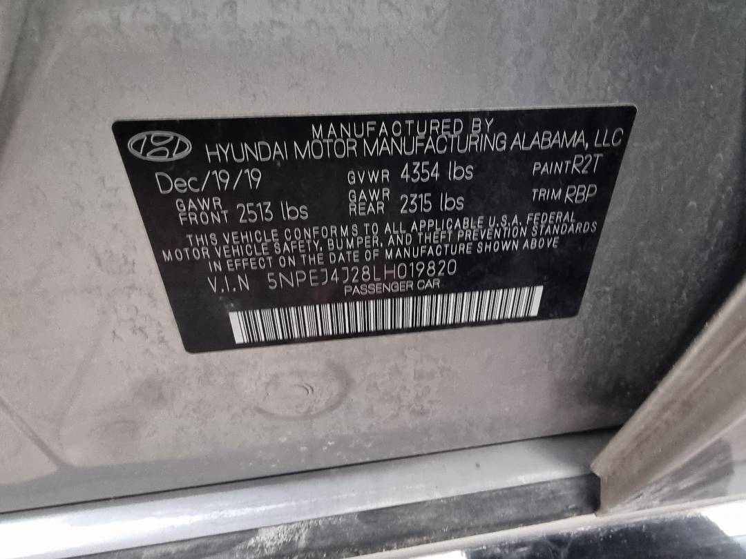 HYUNDAI SONATA 2020 - Marhaba Auction Used Cars - Image 9