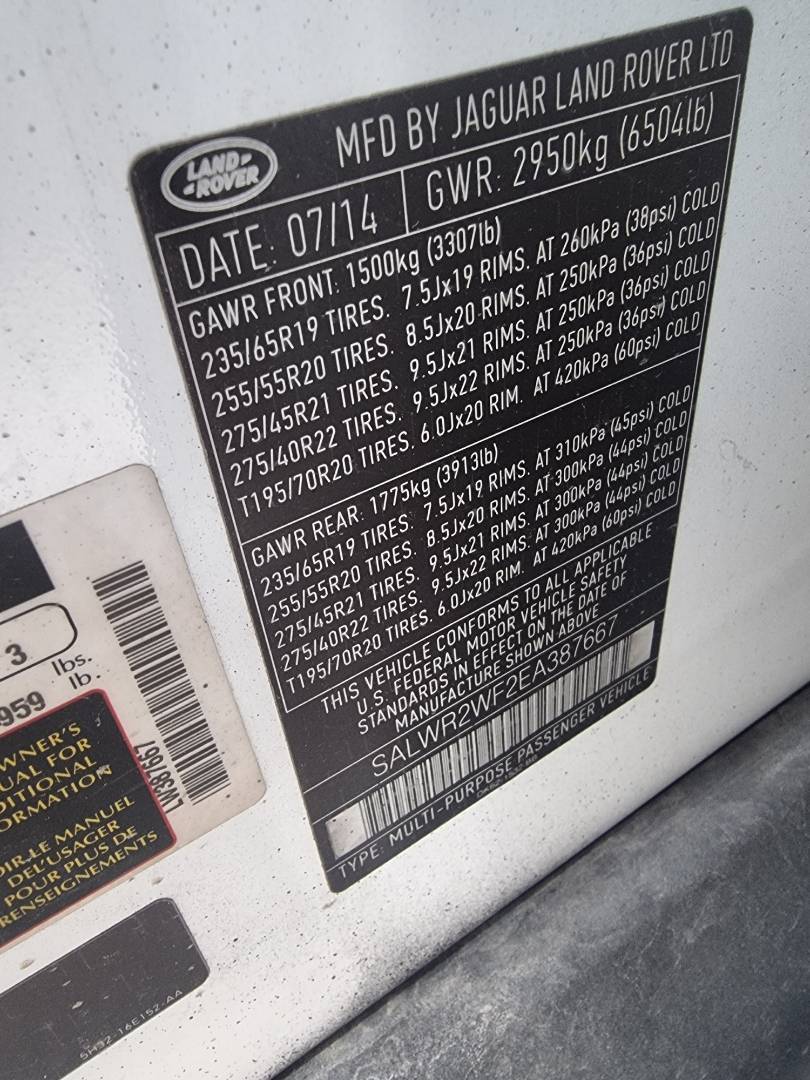 LAND ROVER RANGE ROVER SPORT HSE 2014 - Marhaba Auction Used Cars - Image 9