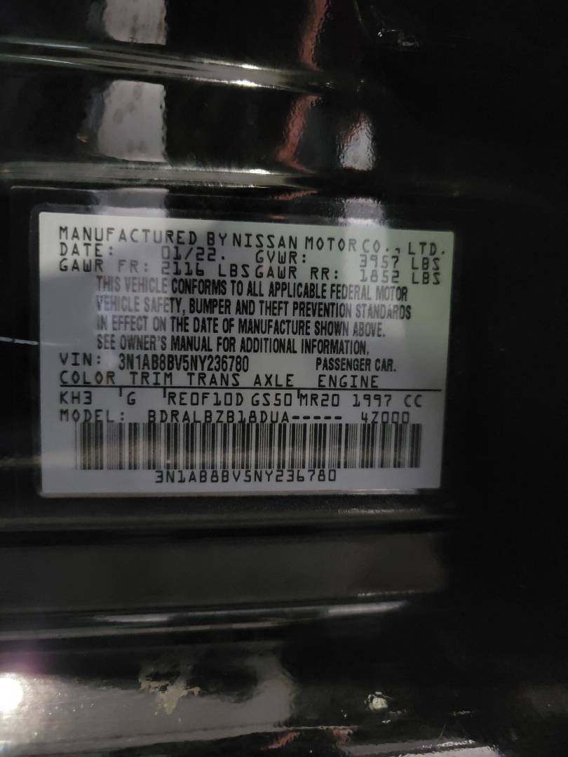 2022 NISSAN SENTRA — 19881 Miles — Lot NY236780 — Main - Marhaba Auctions Used Cars - Image 10