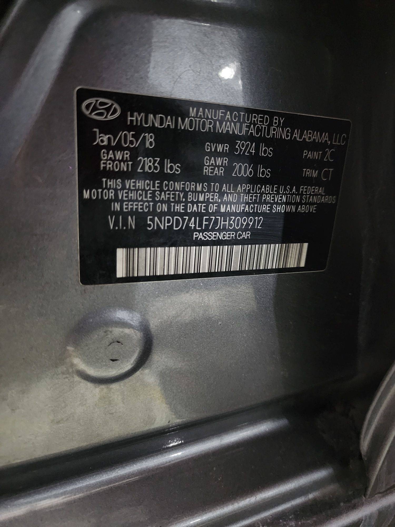 HYUNDAI ELANTRA 2018 - Marhaba Auction Used Cars - Image 10