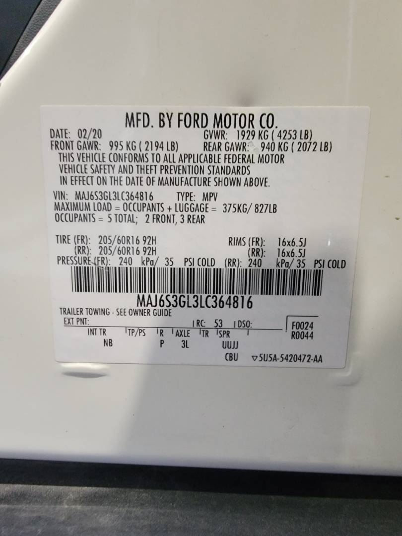 2020 FORD ECOSPORT — 88423 Miles — Lot LC364816 — Main - Marhaba Auctions Used Cars - Image 10