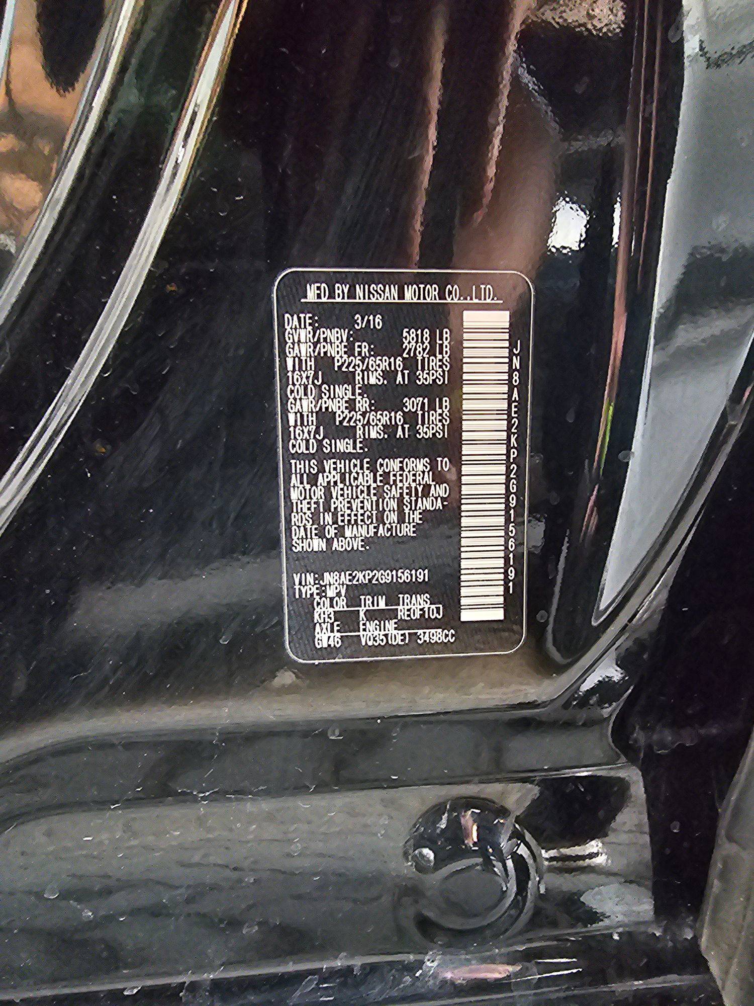 2016 NISSAN QUEST — 214203 Miles — Lot 2G9156191 — Souq - Marhaba Auctions Used Cars - Image 9