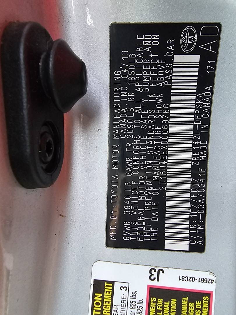 2013 TOYOTA COROLLA — 103284 Miles — Lot XDC069766 — Souq - Marhaba Auctions Used Cars - Image 9