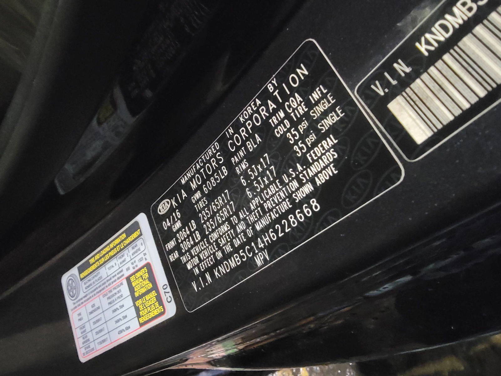 2017 KIA SEDONA — 156326 Miles — Lot H6228668 — Main - Marhaba Auctions Used Cars - Image 9