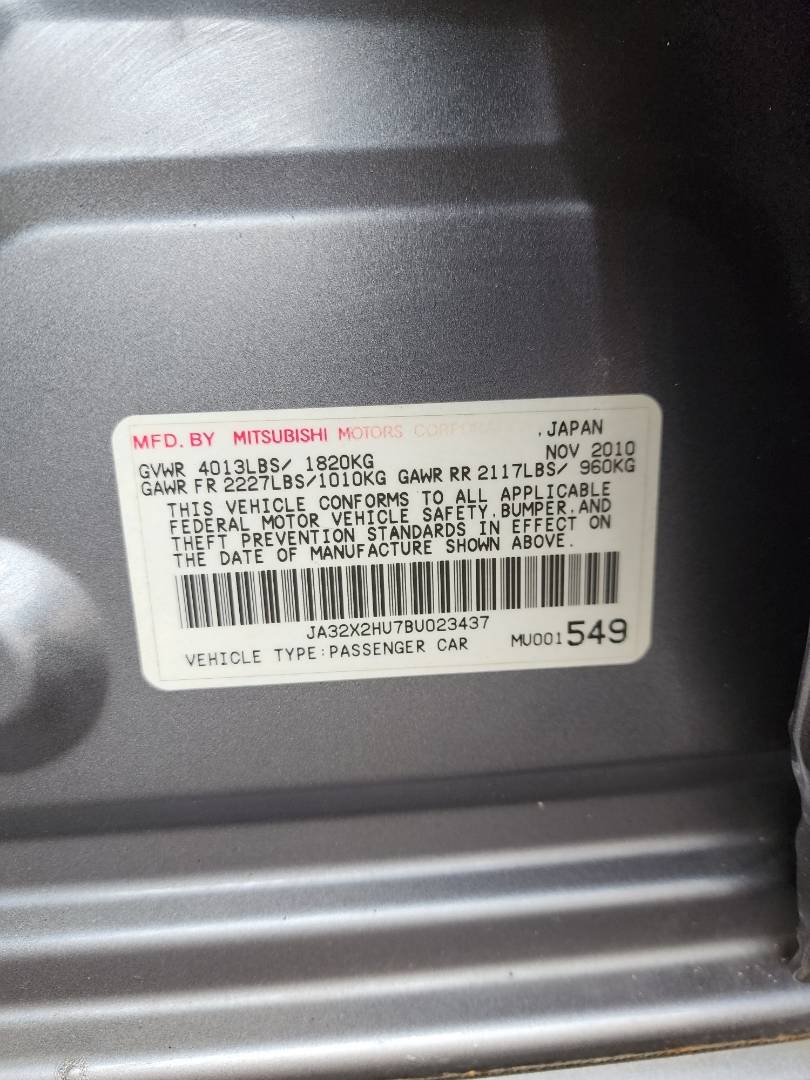 2011 MITSUBISHI Lancer Sportback — 199734 Miles — Lot BU023437 — Souq - Marhaba Auctions Used Cars - Image 9